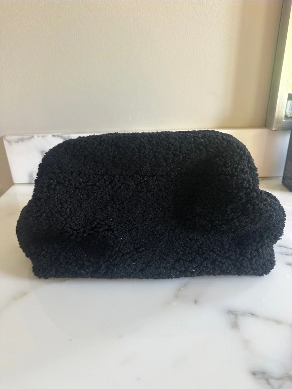 St. Agni Black Sherpa Clutch Bag